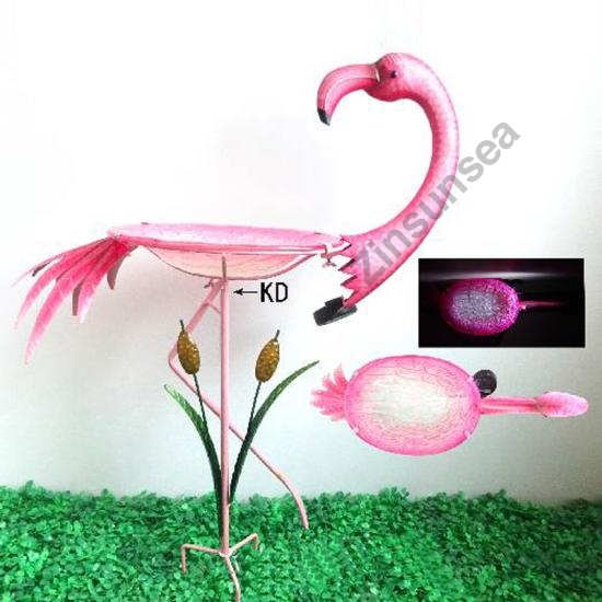 Led Flamingo Glass Bird Feeder