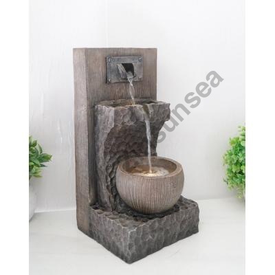 LED Outdoor Cascading Stone Fountain